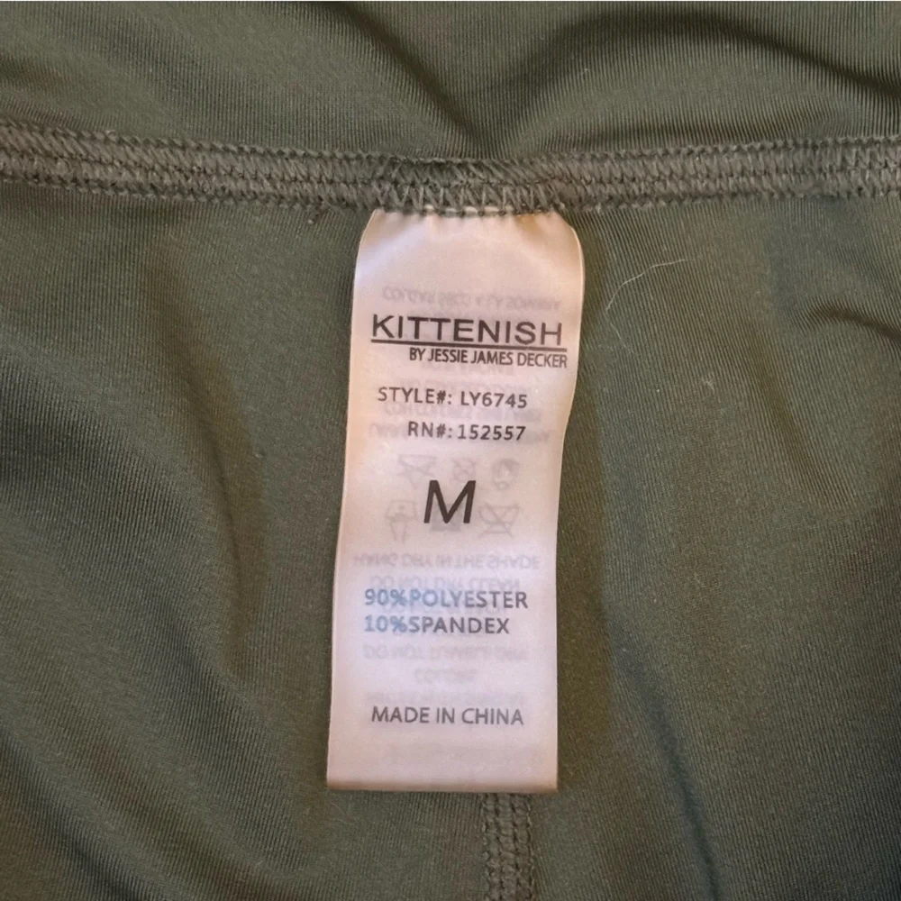 Kittenish Forest Green Leggings Women’s Size Medium - Picture 5 of 6